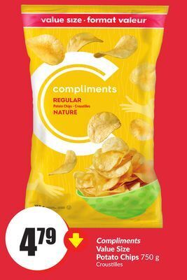 Chalo FreshCo Compliments value size potato chips 750 g offer