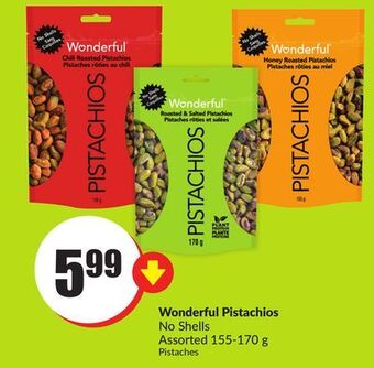 Chalo FreshCo Wonderful pistachios no shells assorted 155-170 g offer