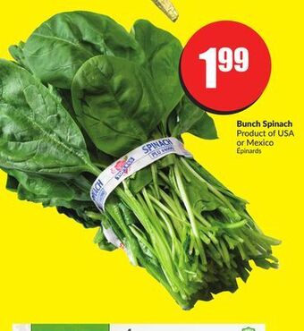 Chalo FreshCo Bunch spinach product of usa or mexico offer