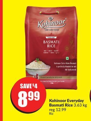 Chalo FreshCo Kohinoor everyday basmati rice 3.63 kg offer