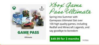 GameStop Xbox game pass ultimate offer