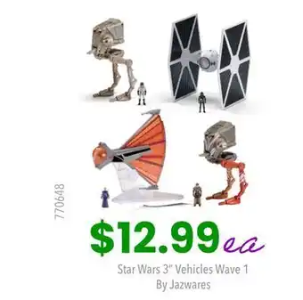GameStop Star wars 3 vehicles wave 1 by jazwares offer