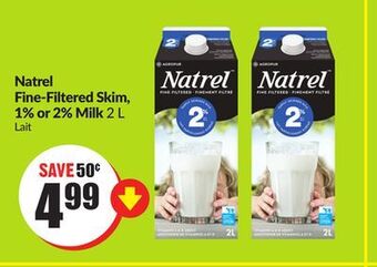 FreshCo Natrel fine-filtered skim, 1% or 2% milk 2 l offer