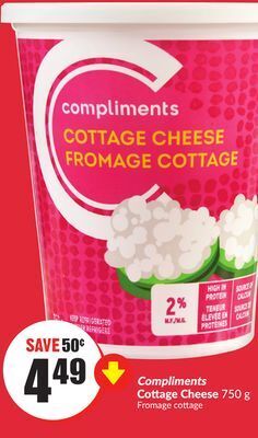 FreshCo Compliments cottage cheese 750 g offer