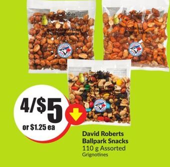 FreshCo David roberts ballpark snacks 110 g assorted offer