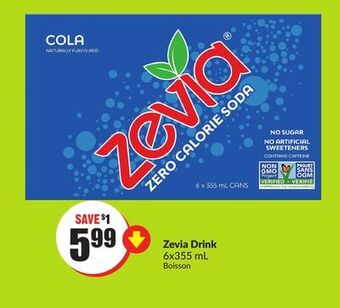 FreshCo Zevia drink 6x355 ml offer