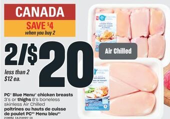 Valu-mart Poitrines ou hauts de cuisse de poulet pc menu bleu offer