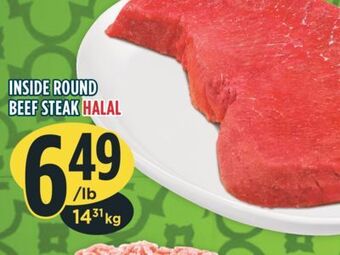 Marché Adonis Inside round beef steak halal offer