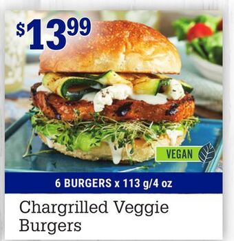 M & M Food Market Chargrilled veggie burgers offer