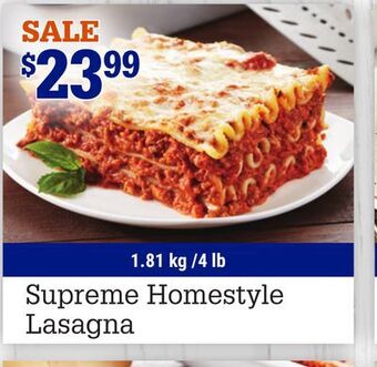 M & M Food Market Supreme homestyle lasagna offer