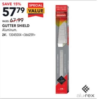 RONA Alu-rex gutter shield 24 offer