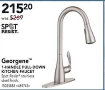 RONA Moen georgene 1-handle pull-down kitchen faucet offer