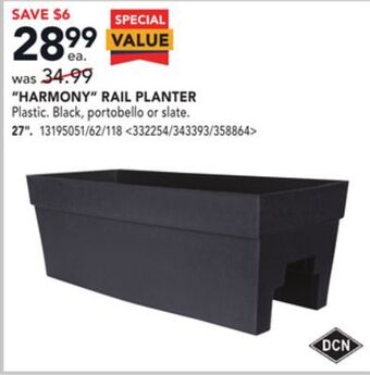 RONA Dcn harmony rail planter, 27 offer