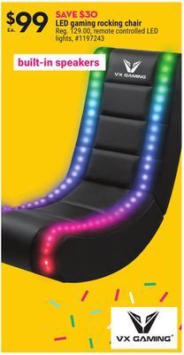 Giant Tiger Led gaming rocking chair offer