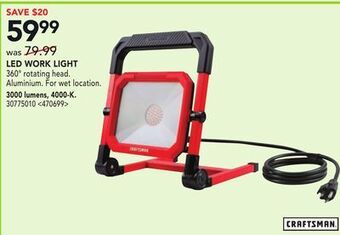 RONA Craftsman led work light offer