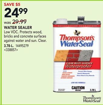 RONA Thompson's waterseal water sealer offer