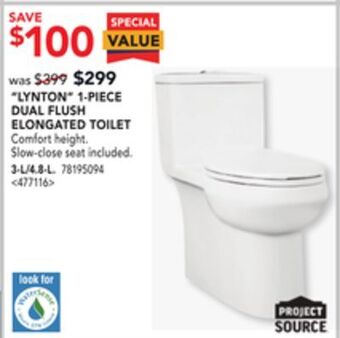 RONA Project source lynton 1-piece dual flush elongated toilet offer