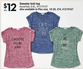 Giant Tiger Sweater knit top offer