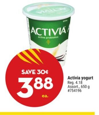 Giant Tiger Activia yogurt offer