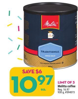 Giant Tiger Melitta coffee offer