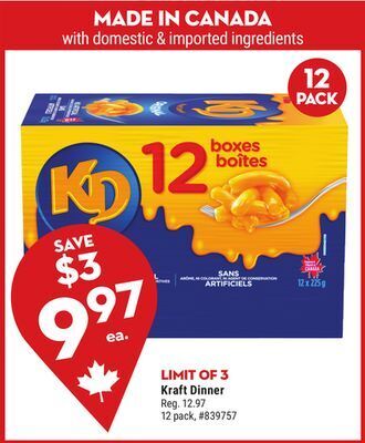 Giant Tiger Kraft dinner offer