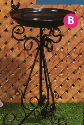 Giant Tiger Debbie travis metal bird bath offer