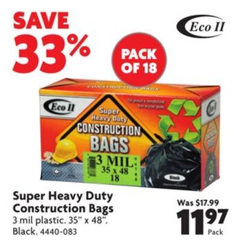 Home Hardware Super heavy duty construction bags offer