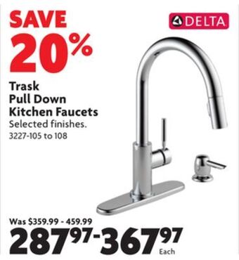 Home Hardware Trask pull down kitchen faucets offer