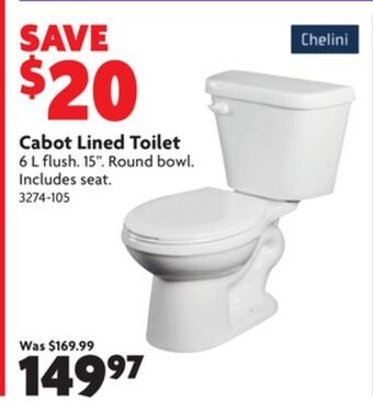 Home Hardware Cabot lined toilet offer