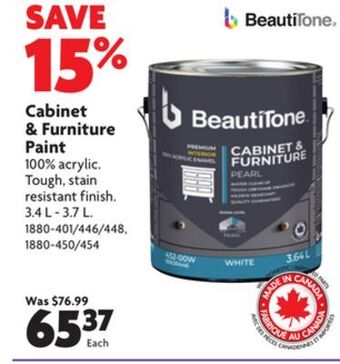Home Hardware Cabinet & furniture paint offer