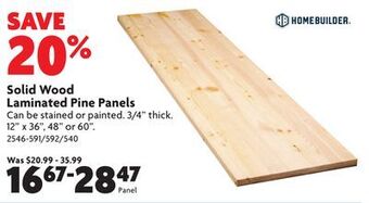 Home Hardware Solid wood laminated pine panels offer