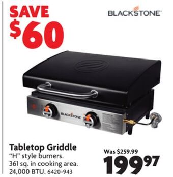 Home Hardware Tabletop griddle offer