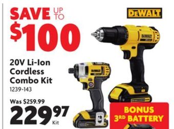 Home Hardware 20v li-ion cordless combo kit offer
