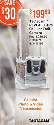 Bass Pro Tactacam reveal x-pro cellular trail camera offer