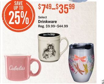 Bass Pro Select drinkware offer