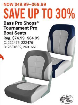 Bass Pro Bass pro shops® tournament pro boat seats offer