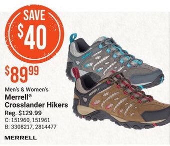 Bass Pro Men's & women's merrell® crosslander hikers offer
