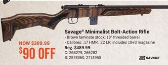 Bass Pro Savage® minimalist bolt-action rifle offer