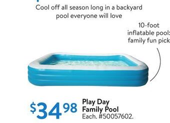 Walmart Play day family pool offer