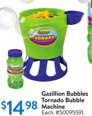 Walmart Gazillion bubbles tornado bubble machine offer