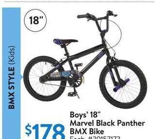 Walmart Boys' 18 marvel black panther bmx bike offer