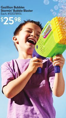Walmart Gazillion bubbles stormin' bubble blaster offer