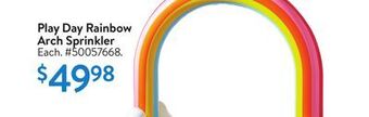 Walmart Play day rainbow arch sprinkler offer
