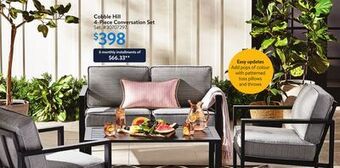 Walmart Cobble hill 4-piece conversation set offer