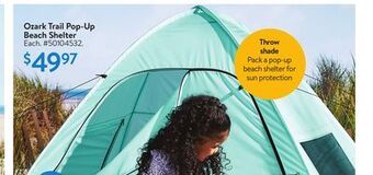 Walmart Ozark trail pop-up beach shelter offer