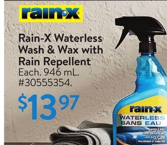 Walmart Rain-x waterless wash & wax with rain repellent offer