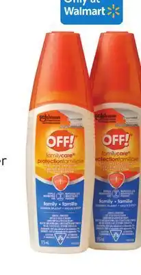 Walmart Off! familycare insect repellent 2-pack offer