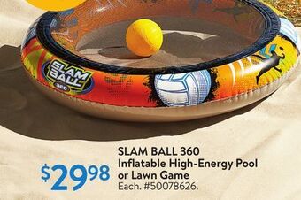 Walmart Slam ball 360 inflatable high-energy pool or lawn game offer