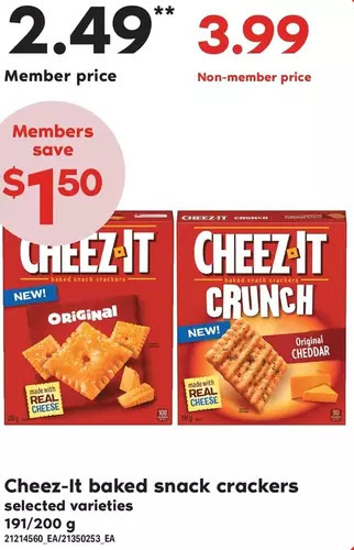 Loblaws Cheez-it baked snack crackers offer