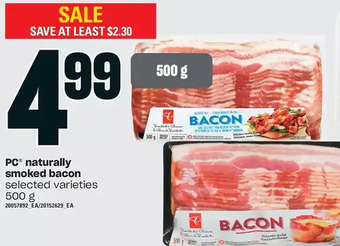 Loblaws Pc naturally smoked bacon offer